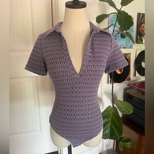 Zara Purple Polo Bodysuit